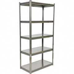 Vestil - 5 Shelf Steel Shelving - 600 Lb Capacity, 18" Wide x 72" High x 36" Deep, Gray - Americas Industrial Supply