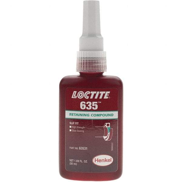 Loctite - Threadlockers & Retaining Compounds - RC 635 50ML LOCTITE RETNG COMPND - Americas Industrial Supply