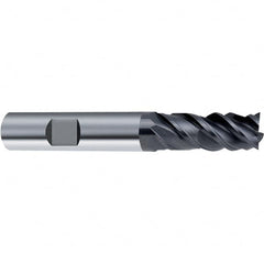 Guhring - 12mm, 4 Flute, Single End, Solid Carbide, Corner Chamfer End Mill - 83mm OAL, 48° Helix, Right Hand Flute, 28mm LOC, Right Hand Cut - Americas Industrial Supply