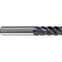 Guhring - 12mm, 4 Flute, Single End, Solid Carbide, Corner Chamfer End Mill - 83mm OAL, 48° Helix, Right Hand Flute, 28mm LOC, Right Hand Cut - Americas Industrial Supply