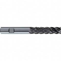 Guhring - 10mm, 4 Flute, Single End, Solid Carbide, Corner Chamfer End Mill - 90mm OAL, 48° Helix, Right Hand Flute, 40mm LOC, Right Hand Cut - Americas Industrial Supply