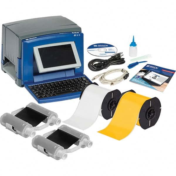 Brady - Electronic Label Makers Type: Desktop Label Printer Accessories: Cleaning Kit; Cutter Cleaning Tool; Documentation Holder; Drivers CD; Network Card; Power Cord; Quick Start Guide; Stylus; USB Cable - Americas Industrial Supply