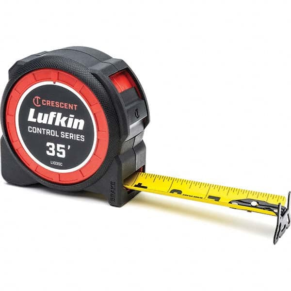 Lufkin - 35' x 1-3/16" Yellow/Black Blade Tape Measure - Americas Industrial Supply