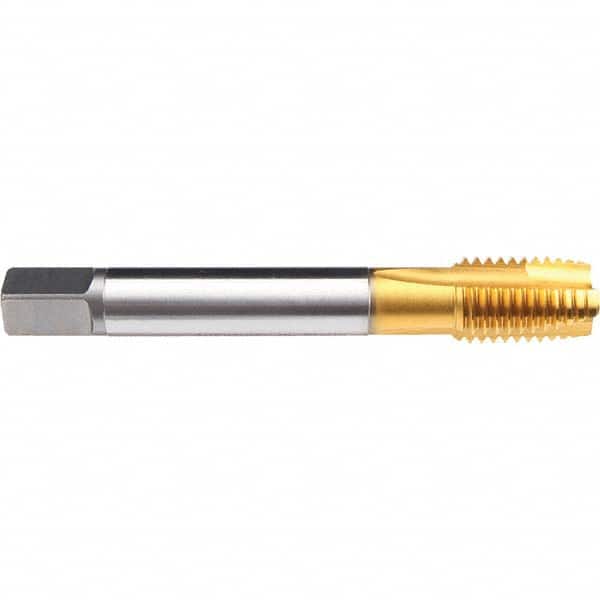 Emuge - 1/4-19 G(BSP) TiN Finish Cobalt 3 Flute British Standard Pipe Tap - Americas Industrial Supply