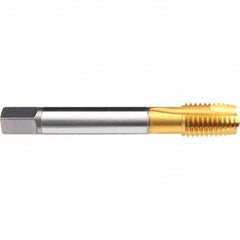 Emuge - 1/4-19 G(BSP) TiN Finish Cobalt 3 Flute British Standard Pipe Tap - Americas Industrial Supply