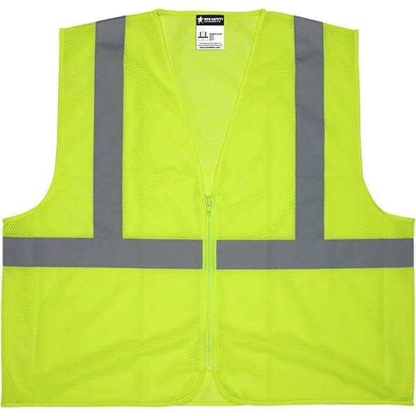 MCR Safety - Size L Lime Mesh General Purpose High Visibility Vest - Americas Industrial Supply