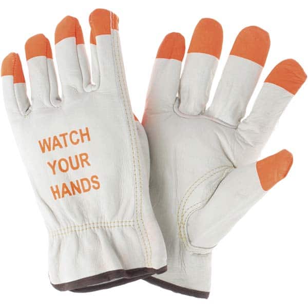 MCR Safety - Size L Leather Abrasion Protection Work Gloves - Americas Industrial Supply