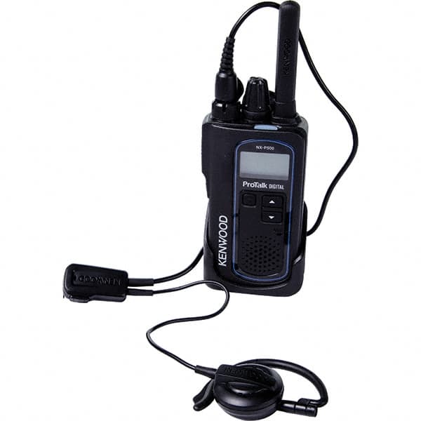 Kenwood - Ear Bud, Push to Talk Microphone Clip Mic with Earphone - Black, Use with Protalk Series Two Way Radios - Americas Industrial Supply