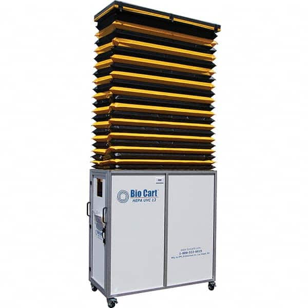 Air-Care - 36" Wide x 36" High x 75" Deep, Air Cleaner Containment Cart - Americas Industrial Supply