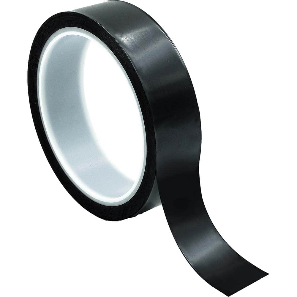 Bertech - Film Tape; Material Type: Polyimide ; Thickness (mil): 2.5000 ; Color: Black ; Adhesive Material: Silicone ; Width (Inch): 8 ; Length (Feet): 108.000 - Exact Industrial Supply