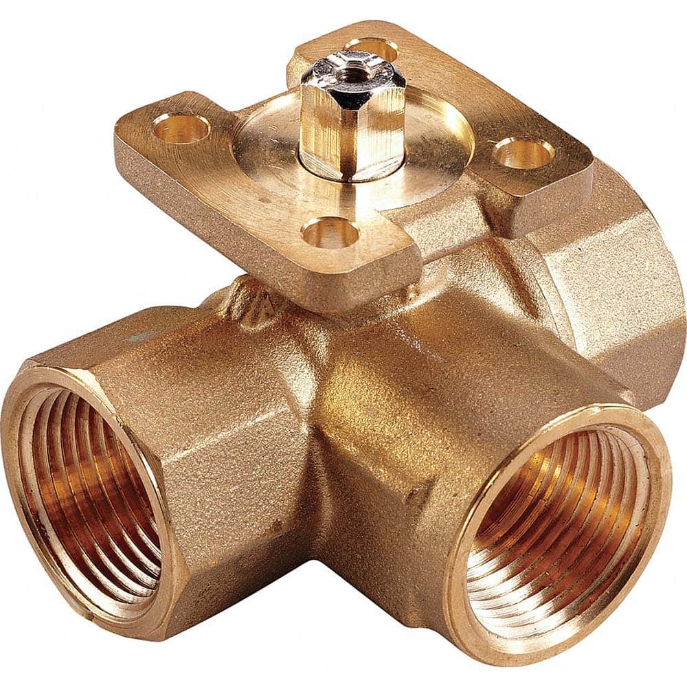 Johnson Controls - Ball Valves; Type: 3-Way Design ; Pipe Size (Inch): 3/4 ; Material: Stainless Steel ; Style: 3-Way ; End Connections: FNPT ; Port Type: NPT(F) - Exact Industrial Supply