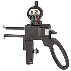 Starrett - Groove-Checking Comparator Gages; Type: Digital ; Minimum Measurement (mm): 9.00 ; Minimum Measurement (Decimal Inch): 0.3750 ; Maximum Measurement (Inch): 6.00 ; Maximum Measurement (Decimal Inch): 6.00 ; Maximum Measurement (mm): 150 - Exact Industrial Supply