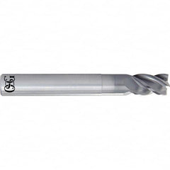 Square End Mill: 5/16'' Dia, 7/16'' LOC, 5/16'' Shank Dia, 4'' OAL, 4 Flutes, Solid Carbide Single End, Duarise Finish, Straight Flute, Variable Helix, Centercutting, RH Cut, RH Flute, Series 8230