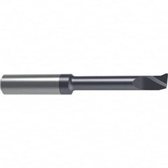 Profile Boring Bar: 4.7 mm Min Bore, 27 mm Max Depth, Right Hand Cut, Fine Grain Solid Carbide 6  mm Shank Dia, 52  mm OAL, 0.2  mm Corner Radius