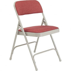 National Public Seating - Folding Chairs Pad Type: Folding Chair w/Fabric Padded Seat Material: Fabric; Steel - Americas Industrial Supply