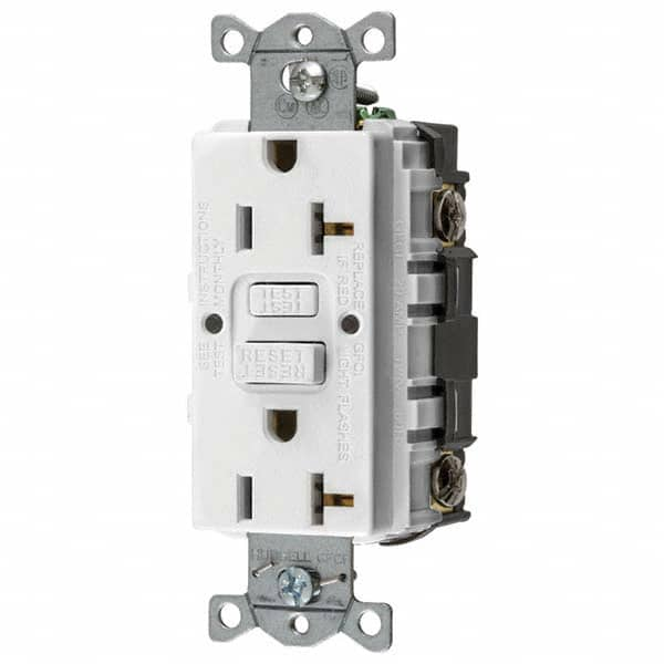 Bryant Electric - GFCI Receptacles Grade: Commercial Color: White - Americas Industrial Supply