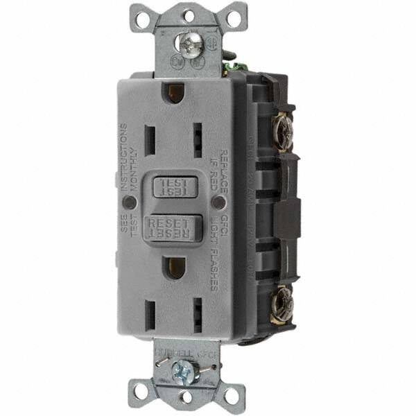 Bryant Electric - GFCI Receptacles Grade: Commercial Color: Gray - Americas Industrial Supply