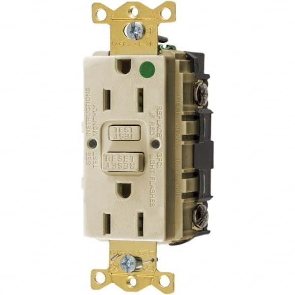 Bryant Electric - GFCI Receptacles Grade: Hospital Color: Ivory - Americas Industrial Supply