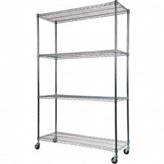 ALERA - 2,400 Lb Capacity 4 Shelf Wire Shelving - Starter Unit - Americas Industrial Supply