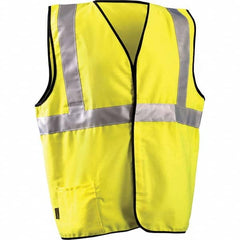 OccuNomix - Size XL Flame Resistant Hi-Vis Yellow Solid General Purpose High Visibility Vest - Americas Industrial Supply