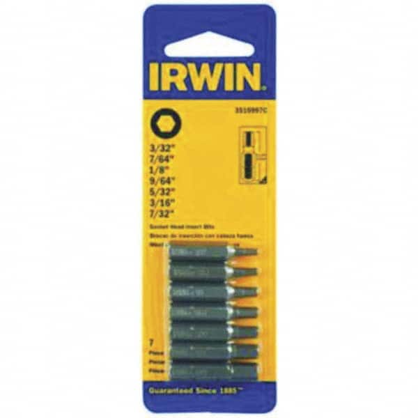 Irwin - 7/32" Square Size Insert Bit Set - Americas Industrial Supply