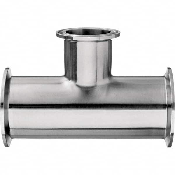 Value Collection - Sanitary Stainless Steel Pipe Fittings Type: Tee Style: Quick-Clamp - Americas Industrial Supply