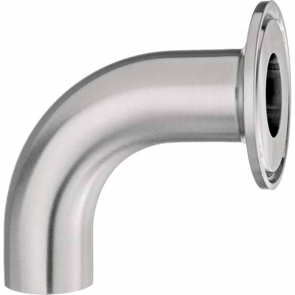 Value Collection - Sanitary Stainless Steel Pipe Fittings Type: 90 Elbow Adapter Style: Quick-Clamp to Butt Weld - Americas Industrial Supply