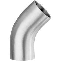 Value Collection - Sanitary Stainless Steel Pipe Fittings Type: 45 Elbow Style: Butt Weld - Americas Industrial Supply