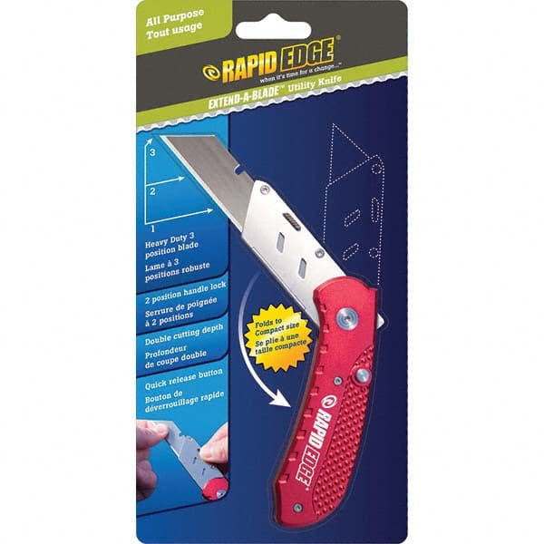 Rapid Edge - Pocket & Folding Knives Knife Type: Utility Blade Folding Knife Edge Type: Straight - Americas Industrial Supply