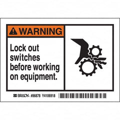 Brady - Safety & Facility Labels Message Type: Accident Prevention Header: WARNING - Americas Industrial Supply