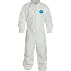 Dupont - Pack of (25) Size SL White Tyvek General Purpose Coveralls - Americas Industrial Supply