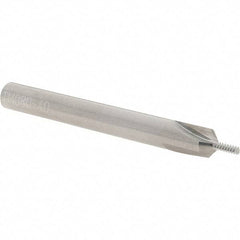 Scientific Cutting Tools - #4-40 Thread, 1/4" Shank Diam, Bright Coating, Solid Carbide Straight Flute Thread Mill - 3 Flutes, 2-1/2" OAL, #4 Min Noml Diameter - Americas Industrial Supply
