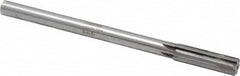 Made in USA - 0.637" Carbide-Tipped 6 Flute Chucking Reamer - Straight Flute, 9/16" Straight Shank, 2-1/4" Flute Length, 9" OAL - Americas Industrial Supply