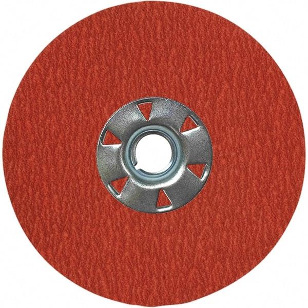 VSM - 4-1/2" Diam 7/8" Hole 36 Grit Fiber Disc - Very Coarse Grade, Ceramic, 13,000 Max RPM, Series XF885 - Americas Industrial Supply