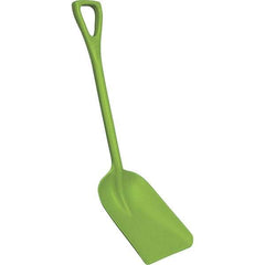 Remco - 14" High x 11" Wide Square Plastic Shovel - 38" Long Plastic D-Grip Handle, No Step - Americas Industrial Supply