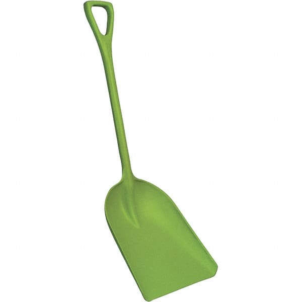 Remco - 17" High x 14" Wide Square Plastic Shovel - 42" Long Plastic D-Grip Handle, No Step - Americas Industrial Supply