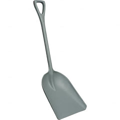 Remco - 17" High x 14" Wide Square Plastic Shovel - 42" Long Plastic D-Grip Handle, No Step - Americas Industrial Supply