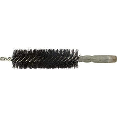 Brush Research Mfg. - 3/8" Diam Helical Nylon Tube Brush - Single Spiral, 0.01" Filament Diam, 2" Brush Length, 2-9/16" OAL, 0.14" Diam Galvanized Steel Shank - Americas Industrial Supply