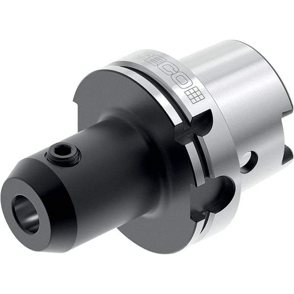 Seco - HSK125 Dual Contact Taper Shank 1-1/4" Hole End Mill Holder/Adapter - 2-3/4" Nose Diam, 4-1/4" Projection, Through-Spindle Coolant - Exact Industrial Supply