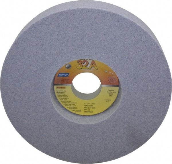 Norton - 7" Diam x 1-1/4" Hole x 1-1/4" Thick, J Hardness, 60 Grit Surface Grinding Wheel - Aluminum Oxide, Type 5, Medium Grade, 3,600 Max RPM, Vitrified Bond, One-Side Recess - Americas Industrial Supply