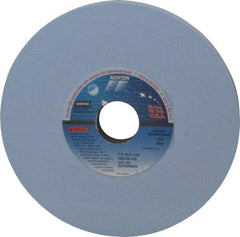 Norton - 7" Diam x 1-1/4" Hole x 1/2" Thick, J Hardness, 100 Grit Surface Grinding Wheel - Ceramic, Type 1, Fine Grade, 3,600 Max RPM, Vitrified Bond, No Recess - Americas Industrial Supply