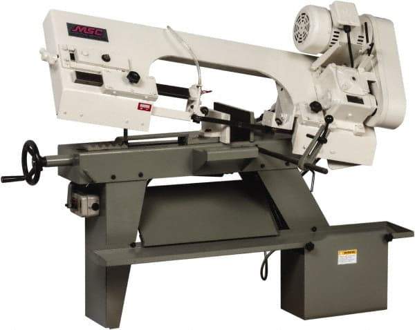 Vectrax - 7 x 12" Max Capacity, Manual Step Pulley Horizontal Bandsaw - 110 Volts, 3/4 hp, 1 Phase - Americas Industrial Supply