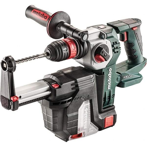 Metabo - 18 Volt 1" SDS-Plus Keyless Chuck Cordless Rotary Hammer - 4500 BPM, 1200 RPM, Reversible, D-Handle - Americas Industrial Supply