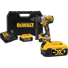 DeWALT - 20 Volt 1/2" Keyless Chuck Cordless Hammer Drill - 0 to 38,250 BPM, 0 to 2,000 RPM, Reversible - Americas Industrial Supply