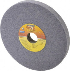 Norton - 8" Diam x 1-1/4" Hole x 3/4" Thick, J Hardness, 46 Grit Surface Grinding Wheel - Aluminum Oxide, Type 1, Coarse Grade, 3,600 Max RPM, Vitrified Bond, No Recess - Americas Industrial Supply