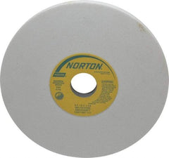 Norton - 8" Diam x 1-1/4" Hole x 1/2" Thick, K Hardness, 100 Grit Surface Grinding Wheel - Aluminum Oxide, Type 1, Fine Grade, 3,600 Max RPM, Vitrified Bond, No Recess - Americas Industrial Supply