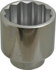 Proto - 3", 1" Drive, Standard Hand Socket - 12 Points, 4-11/16" OAL, Chrome Finish - Americas Industrial Supply