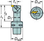 C5-CTLHOR-22090-3 Capto® and SL Turning Holder - Americas Industrial Supply