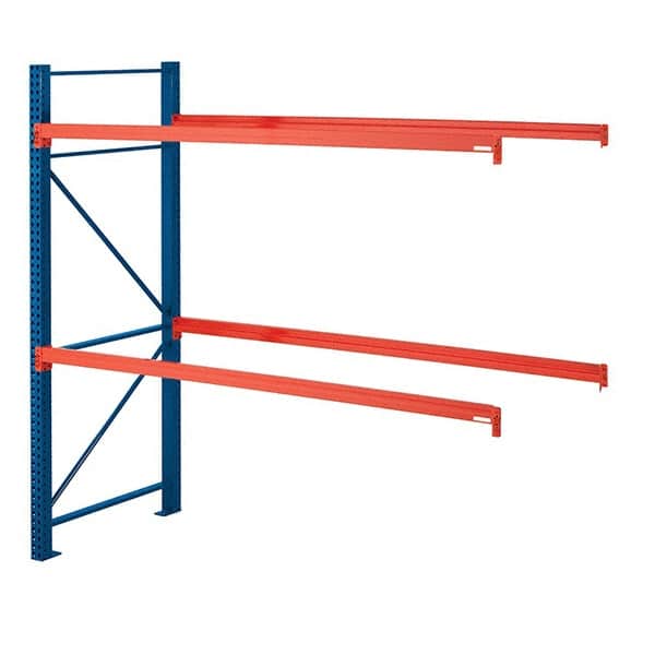 Steel King - 2 Shelf Add-On Box Formed Closed Steel Shelving - 22,780 Lb Capacity, 96" Wide x 96" High x 42" Deep, Powder Coat Blue - Americas Industrial Supply