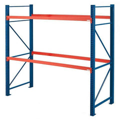 Steel King - 2 Shelf Starter Box Formed Closed Steel Shelving - 22,780 Lb Capacity, 96" Wide x 96" High x 42" Deep, Powder Coat Blue - Americas Industrial Supply